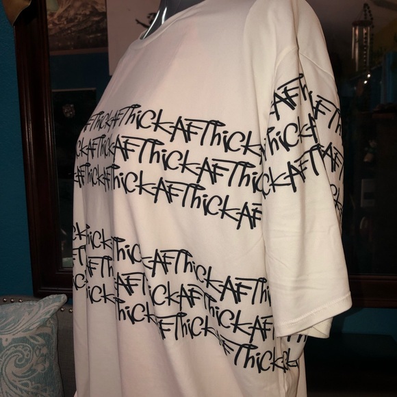 Thick AF Graffiti Tee In Ivory - Picture 2 of 3